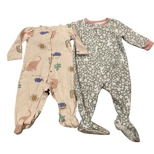 4/$20 Baby Girl PJs Sleeper 9 m Zip up Snap Carters Peekle Lot Clothing Bundle 🛑